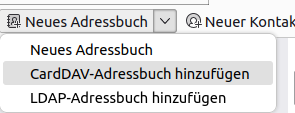 Adressbuch in Thunderbird