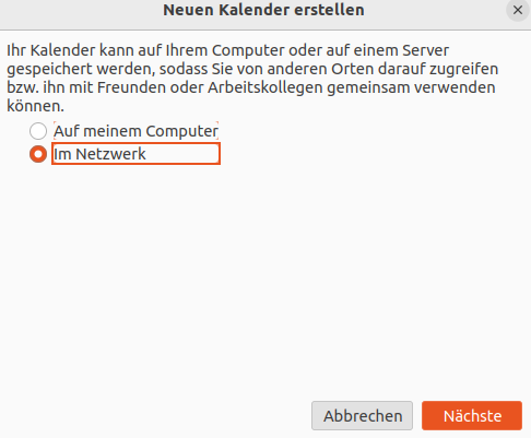 Kalender in Thunderbird