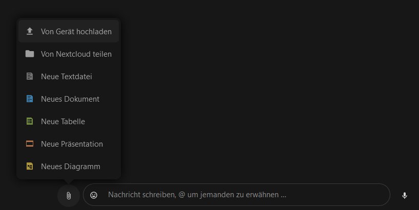 Datei im Chat teilen
