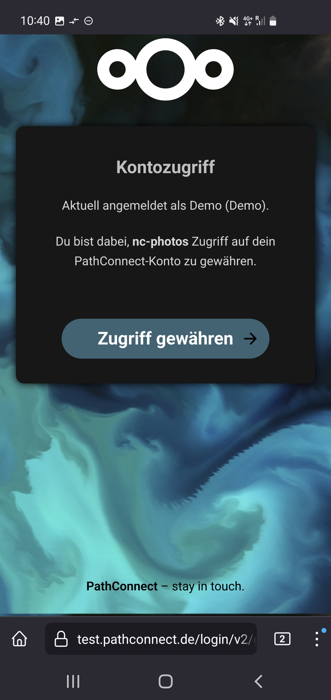 App Zugriff bestätigen