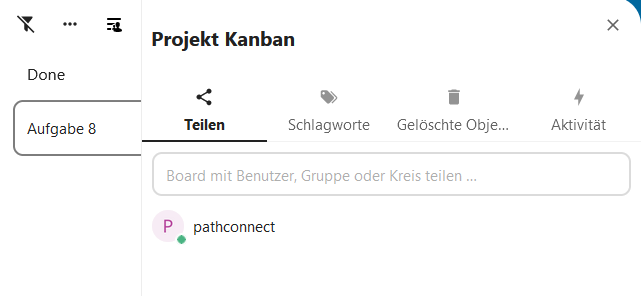 Nextcloud Deck Board teilen