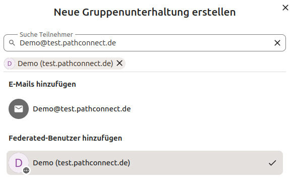 Federationnutzer einladen